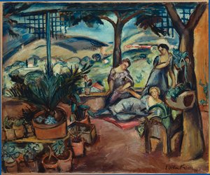 Kvinner på terrassen (olje på lerret) av Achille Emile Othon Friesz