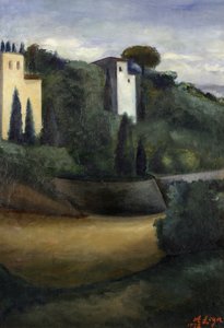 Villaer i Fiesole av Achille Lega