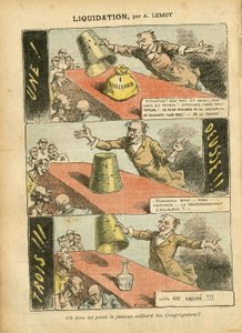Illustrasjon av Achille Lemot (1846-1909) i Le Pelerin, 23/06/07 - Likvidering - Spill, Religion Tro, Sølv, katolsk katolisisme - Milliard av kongregasjoner - Honneteau av Achille Lemot