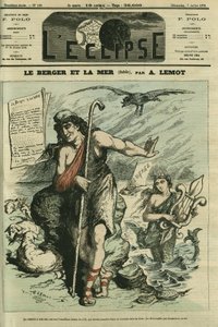 Shepherd and the Sea illustrerer en fabel som erstatter tegneserien av Gill "The Frogs Who Ask for a King"" forbudt av sensur. Omslag i "" L