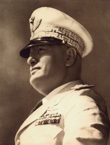 Benito Mussolini (s/hvitt bilde)
