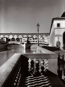 Ponte Vecchio, Firenze, Italia, ca. 1955 (s/hvitt-bilde) av Achille Villani