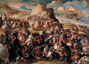 Slaget ved Oran, 1699 av Acisclo Antonio Palomino de Castro y
