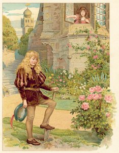 Prinsen med de gylne låsene (chromolitho)
