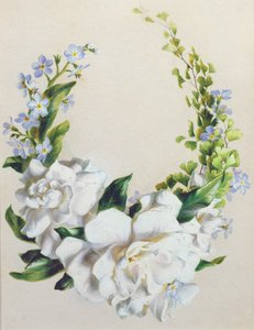 Flower Garland (akvarell på papir) av Ada Hanbury