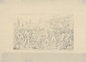 Slaget i Baltimore, 19. april 1861 fra Confederate War Etchings, 1861-63.