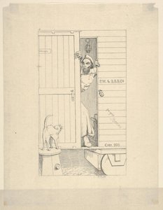 Passasje gjennom Baltimore fra Confederate War Etchings, 1861-63. av Adalbert John Volck