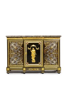 Louis XVI sideskap, bestilt av Marchand-Mercier Claude-Francois Julliot, med Louis XIV marquetry paneler, ca. 1775-1800 (ormolu montert, messing og tinn innlagt ibenholt og skilpadde) av Adam (attr. to) Weisweiler