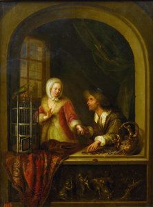 Forføreren av Braun, Adam (1748-1827). Olje på lerret av Adam Braun
