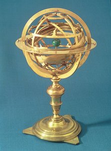 Armillarkule laget på det ptolemaiske systemet, Roma, 1648 (messing) (se også 259557)