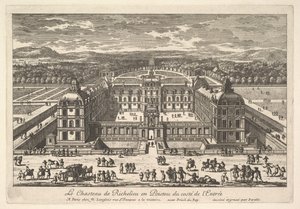 Château de Richelieu en Poictou fra inngangssiden, 1600-tallet.