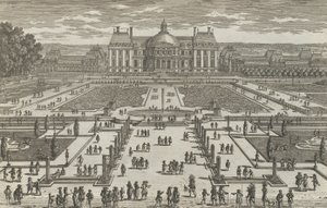 Utsikt over Vaux-Le-Vicomte, 1680-tallet, 1680-tallet. av Adam Perelle
