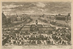 Utsikt over Pont Neuf i Paris, andre halvdel av 1600-tallet..