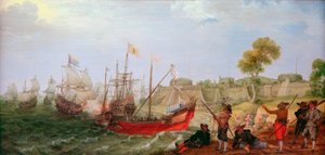 En nederlandsk skvadron angriper en spansk festival av Adam Willaerts