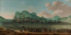 Seier over spanjolene nær Gibraltar av en flåte kommandert av admiral Jacob van Heemskerck, 25. april 1607 av Adam Willaerts
