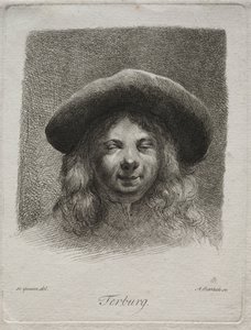 Portrett av Gerard Terborch. av Adam von Bartsch