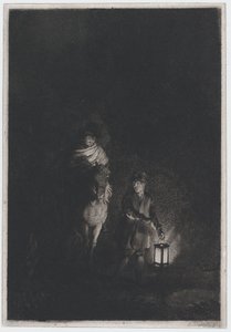 Rytter og gutt med lykt, 1797.