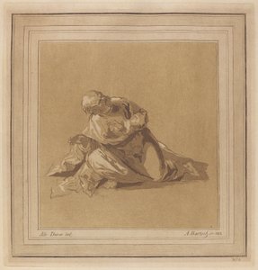 En hukende apostel (Sankt Peter) av Adam von Bartsch, after a drawing formerly attributed to Albrecht Dürer