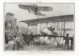 Nesten ulykke på Hendon Aerodrome, 1913.