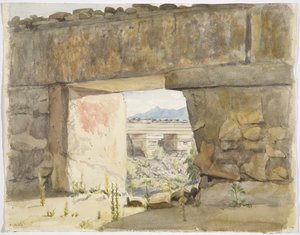 Ødelagte bygninger i Mitla, Oaxaca av Adela Breton