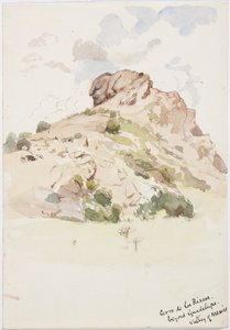 Utsikt - Cerro de los Riscos, bortenfor Guadalupe, Mexico (akvarell) av Adela Breton