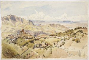 Utsikt nær Guanajuato, Guanajuato State, Mexico (akvarell) av Adela Breton