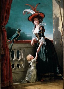 Portrett av Louise Elisabeth av Frankrike og hennes sønn, Don Ferdinand (olje på lerret