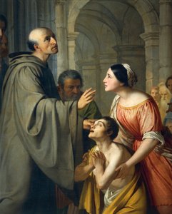 St Mauro Abbed gir syn til ung blind mann