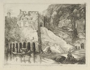 Utsikt over ruskene fra badene til Neron fra Forskjellige utsikter hentet fra naturen... ..., 1700-tallet. av Adélaide Allou