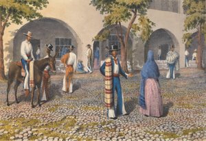 #39;Meksikanere, Plaza i Tepic [Mexico], 19.–13. august 1850#39;