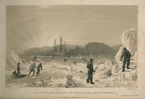 HMS Terror frosset i isen utenfor Cape Comfort av Admiral William Henry Smyth