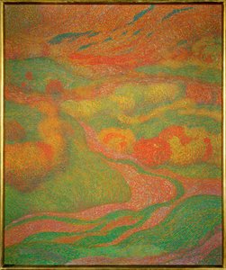 Landskap (olje på lerret) av Adolf Bohm