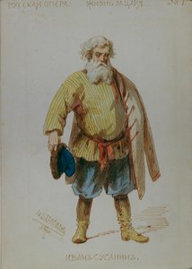 Kostymedesign for operaen A Life for the Tsar av M. Glinka, 1887