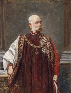 Portrett av Franz Joseph I av Østerrike som stormester i det gylne skinn, 1903