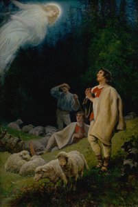 Bebudelsen til hyrdene, 1880.