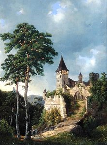 Slott i fjellene av Adolf Rudolf Holtzhaub