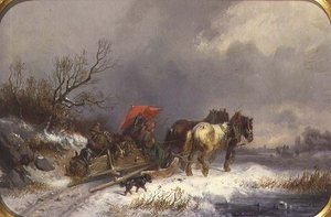 En slede om vinteren av Adolf Schmidt