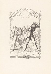 Peter Schlemihl hånet for hans mangel på skygge av Adolf Schrodter