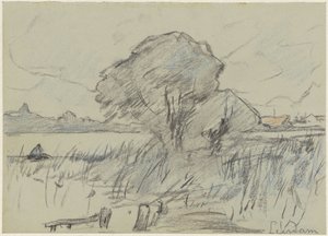 Landskap nær Leerdam av Adolf le Comte