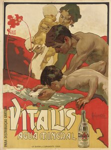 Reklameplakat for mineralvannet "Vitalis", 1895