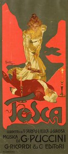 Plakat for Opera Tosca av G. Puccini, 1899.