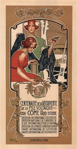 100-årsjubileet for Voltas oppdagelse av det elektriske batteriet, 1898 av Adolfo Hohenstein
