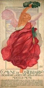 Plakat for femtiårsjubileet for slaget ved Castelfidardo