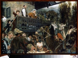 Et omreisende sirkus av Adolph Menzel