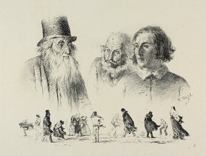 Tallerken to, fra Radierversuche av Adolph Menzel