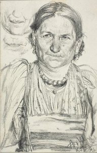 Portrett av en bondekvinne av Adolph Menzel
