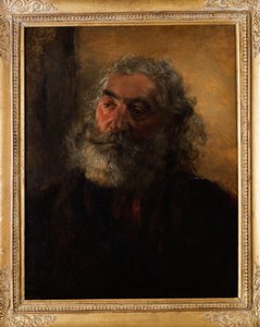 Portrett av en skjeggete mann, 1855 av Adolph Menzel