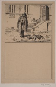 Den døde hunden. Nei. 2 i Chr. Winther og M. Rørbye, "25 bilder for små barn" av Johan Adolph Kittendorff