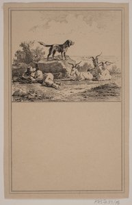 Gjetergutten. Nei. 14 i Chr. Winther og M. Rørbye, "25 bilder for små barn" av Johan Adolph Kittendorff