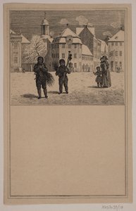 Skorsteinsfeieren. Nei. 16 i Chr. Winther og M. Rørbye, "25 bilder for små barn" av Johan Adolph Kittendorff